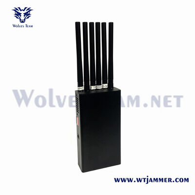 Bluetooth Wifi Handheld Signal Jammer 6 Antennen für vertrauliche Tagungsräume, Prüfungsräume, Verhörräume und sichere Verhandlungsräume