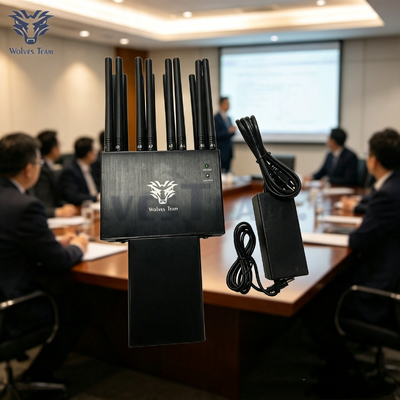 Anti-Drohne Bluetooth WLAN Signal Jammer mit Multi-Antenne, Handheld-Blocker für Außenpatrouillen