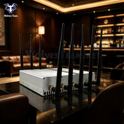 Benutzerdefinierte Frequenz 8 Band 40W Desktop Signal Blocker Mobilfunk und GPS-Ortungs-Jammer für vertrauliche Veranstaltungsorte in Südafrika