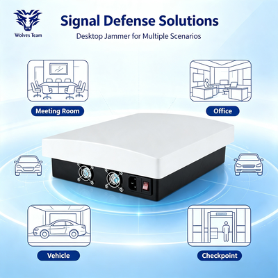 60W 12-Band-Desktop-Signalstörgerät mit Omnidirectional-Antenne für eine umfassende HF-Blockung