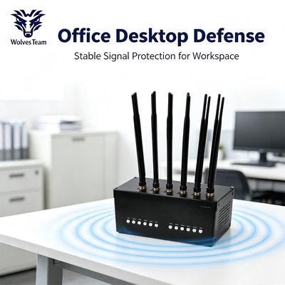 60W 12-Band-Desktop-Signalstörgerät mit Omnidirectional-Antenne für eine umfassende HF-Blockung