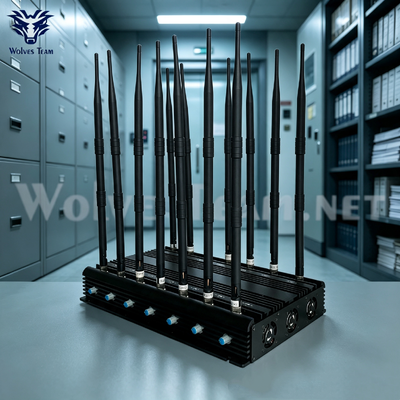 14-Antenne verstellbarer Hochleistungs-Jammer für 3G 4G 5G WiFi UHF VHF GPS-Locker und Fernbedienung für die nationale Sicherheits-Geheimdienste