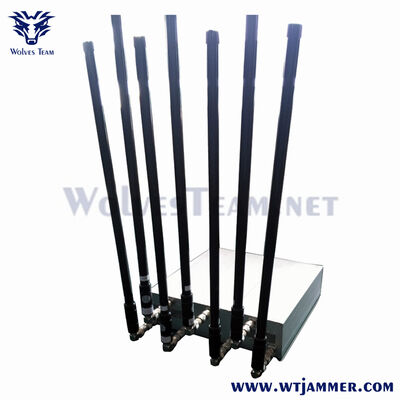 7 Bands 100W verstellbare Antennen Vollband-Signalblocker für Vernehmungsräume, Gefängnisse und Strafverfolgungsbehörden