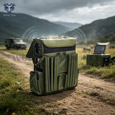 300 Meter 8-Band Hochleistungs-Rucksack-Störsender zur Blockierung von GPS-, Mobilfunk- und Drohnenkontrollsignalen für die Grenzpatrouille