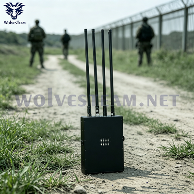 Manpack-Signalstörsender mit Batterie im Inneren für große Entfernungen von 50–300 Metern