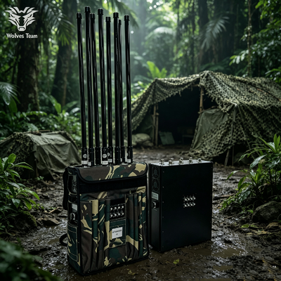 8 Bands 160W Wireless Signal Jammers mit Omni-Directional Antennen und eingebauter Batterie für Strafverfolgungsbehörden oder Streitkräfte