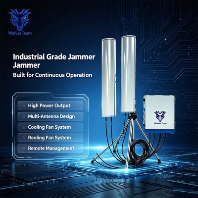600W IP65 Wasserdichter 14-Band Signaljammer RF-Jammer zur Outdoor-Multi-Band-Signalblockierung