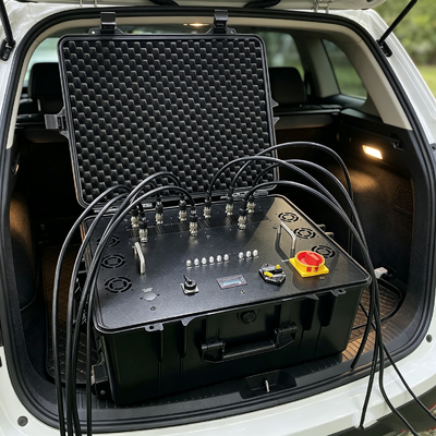 Customizable High‑Power Portable Signal Jammer Integrated Rechargeable Battery And Antennas Temporary Installation in Vehicle Trunk for Crowded Public Venues