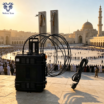 500M Range High Power Portable GSM RF Blocker Mobile Cell Phone Signal Jammer For Major Open Air Religious Gatherings
