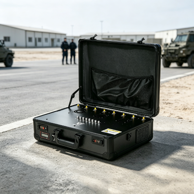 Tactical Briefcase‑Type Outdoor Signal Suppressor Built‑in Battery Customizable Channels And Power For Field Law‑Enforcement Duty