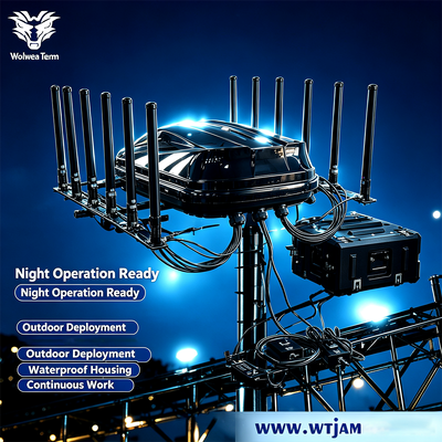 1400W 14-Band wasserdichtes Festsignalstörgerät 5G 4G WLAN GPS UHF VHF Vollspektrenabdeckung