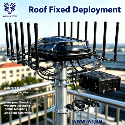 1400W 14-Band 5G und GPS L1 L5 Störsender Wasserdicht Outdoor Mobilfunk WLAN UHF VHF Blocker