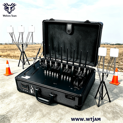100W 10-Band-Portable Signal Jammer mit eingebauter Batterie für die Privatsphäre des Konferenzraums
