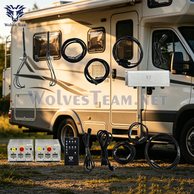Outdoor 10‑Band Dual Unit High Power RF Suppression Custom Power And Bands Independent Channels Long Range Coverage