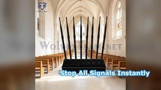 40W 8 einstellbare Bänder Desktop-Signalstörsender Drahtloser Handy-Signalblocker für Gottesdienste in der Kirche A